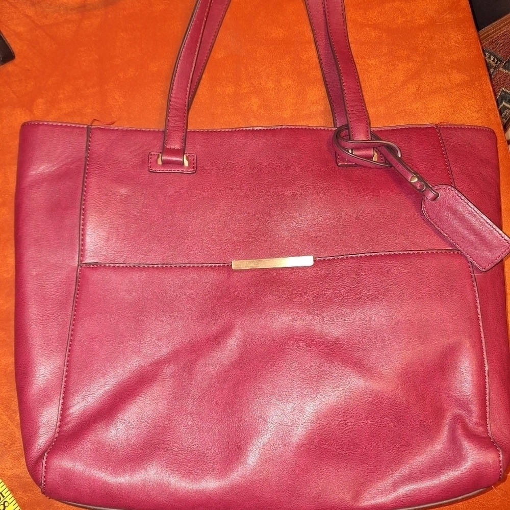 Sole Society Brand Red Genuine Leather Handbag Purse